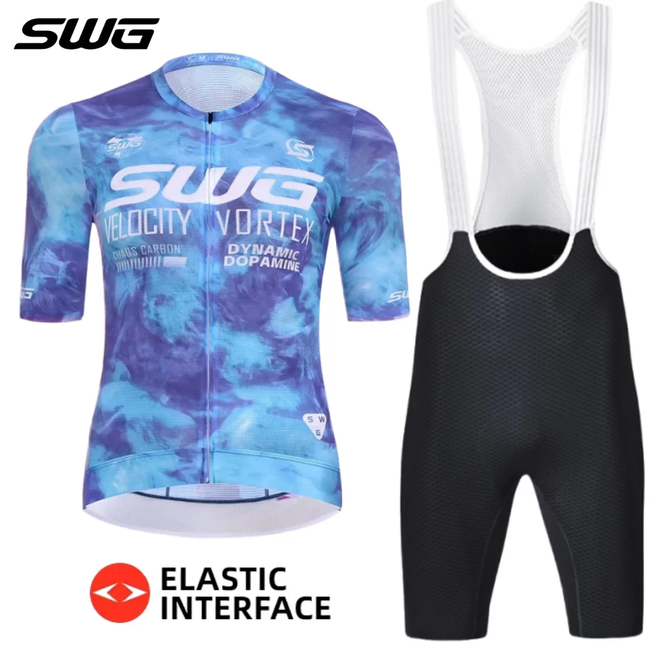 SWG Mingsheng Haoyu mùa hè đi xe đạp jersey nam ngắn tay phù hợp với chất liệu thấm hút mồ hôi nhanh khô xe đạp đường núi thiết bị xe đạp