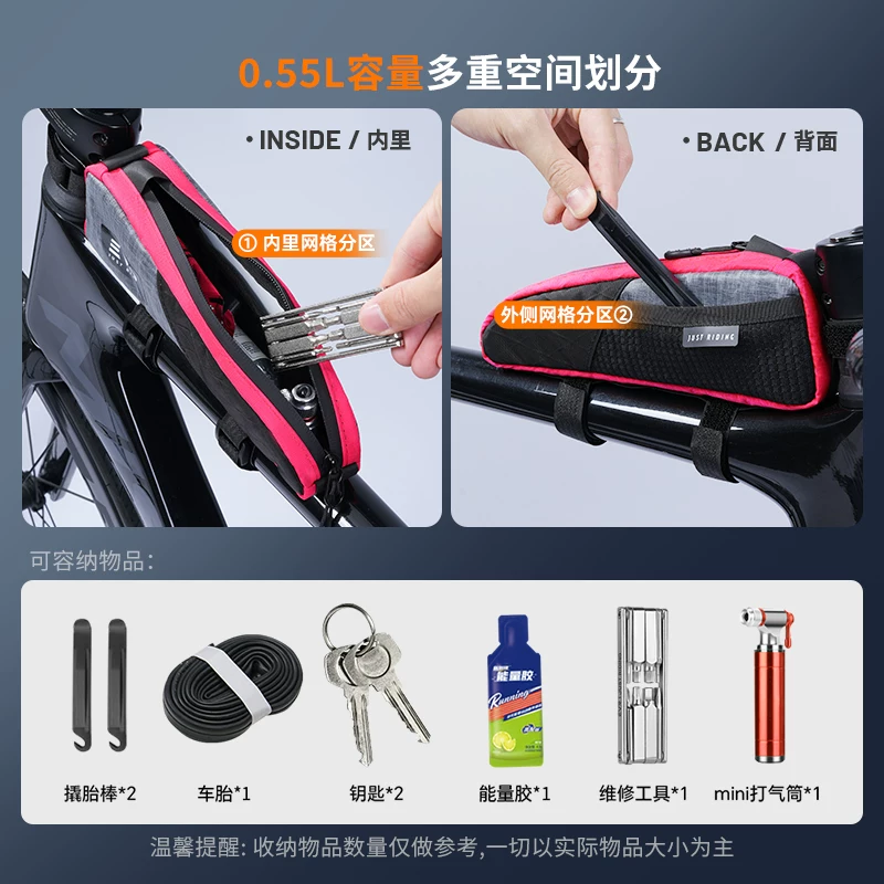 EVR túi xe đạp chống gió khung trước túi chống nước di động trên ống túi xe đạp đường núi túi tam giác X-PAC