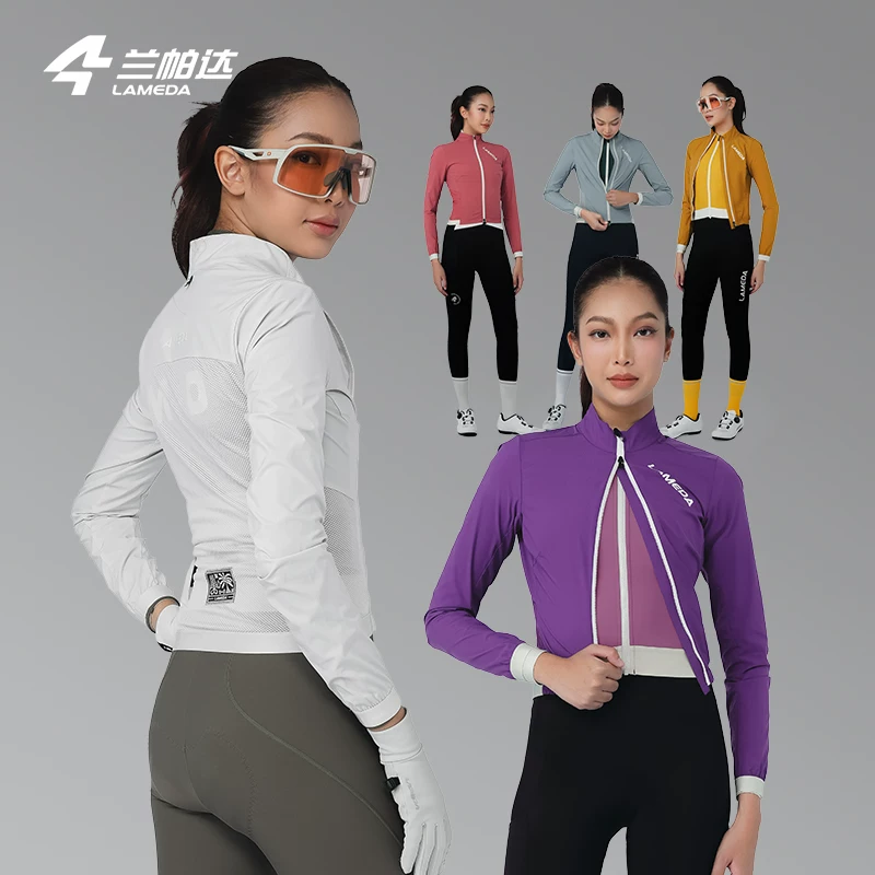 Quần áo đi xe đạp Lampada dành cho nam và nữ, áo khoác gió đi xe đạp, áo khoác dài tay chống gió mùa xuân, mùa thu và mùa hè dành cho xe đạp đường trường