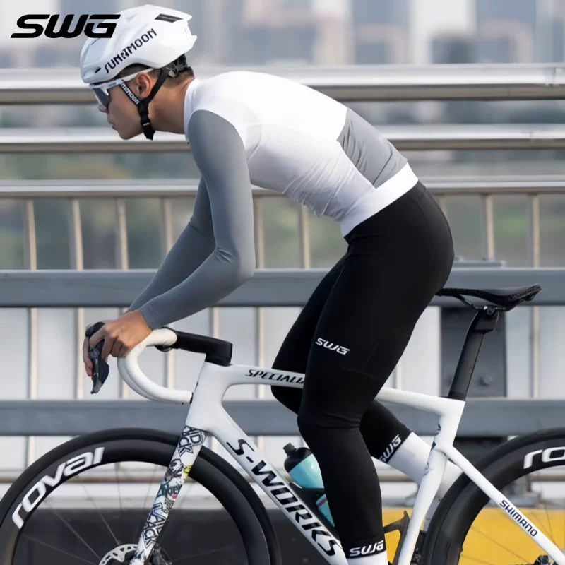 Áo thun đi xe đạp mùa xuân SWG Mingsheng dài tay dành cho nam co giãn cao thoáng khí đi xe đạp đường trường hàng đầu chống nắng thấm mồ hôi nhanh khô