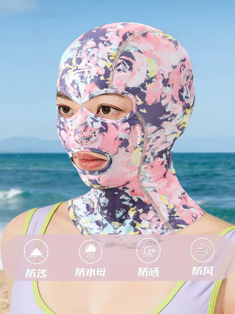 Mặt nạ chống nắng bơi lội Facekini Mũ bơi dành cho nam và nữ chơi dưới nước, lặn, chèo thuyền, chống tia cực tím, bảo vệ mặt và cổ, mũ đội đầu ngoài trời