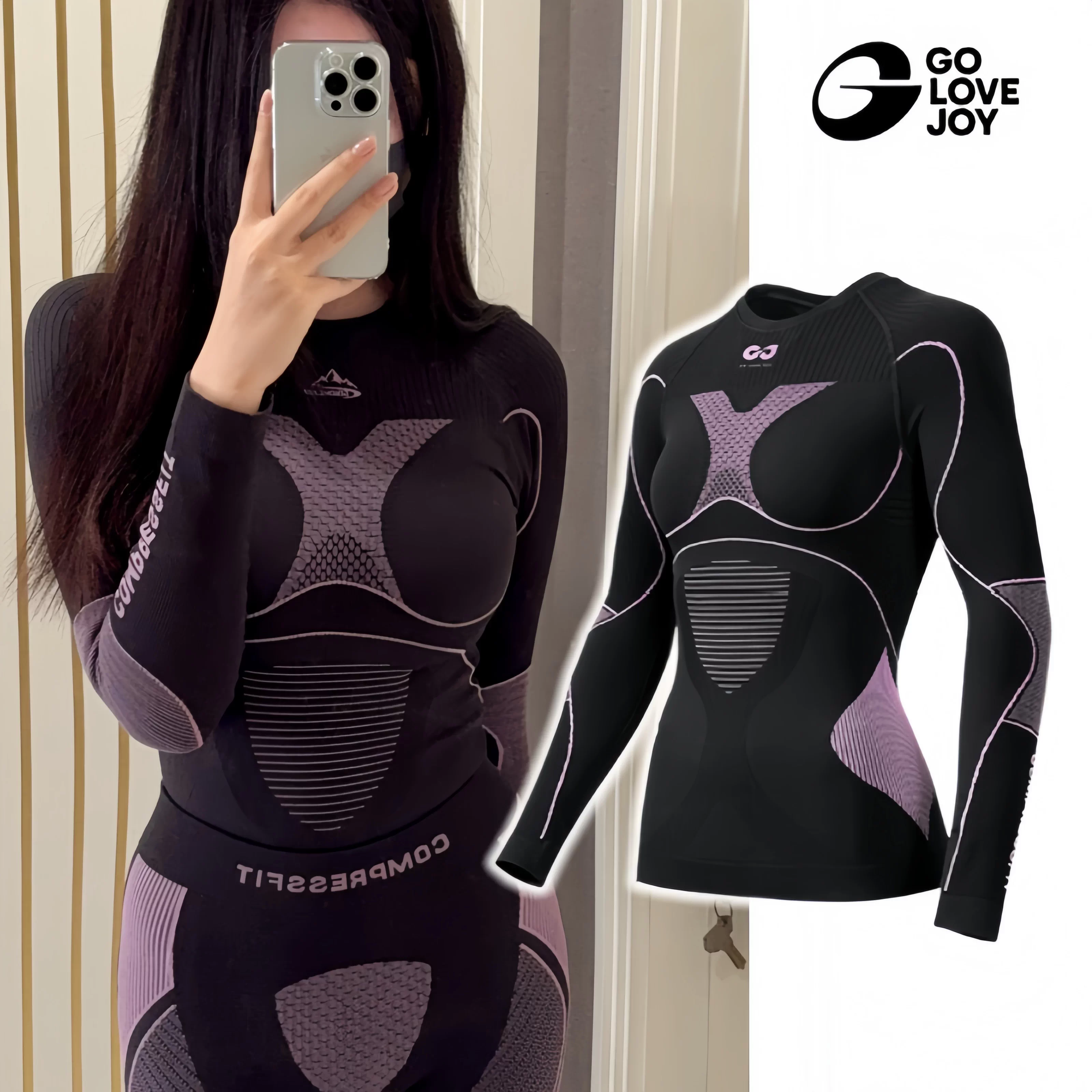 Quần áo khô nhanh ngoài trời, thoáng khí, thấm mồ hôi, ấm áp và chống lạnh, quần áo lớp lót trượt tuyết, bộ đồ đi bộ đường dài và leo núi mùa thu đông 2025 dành cho nam và nữ