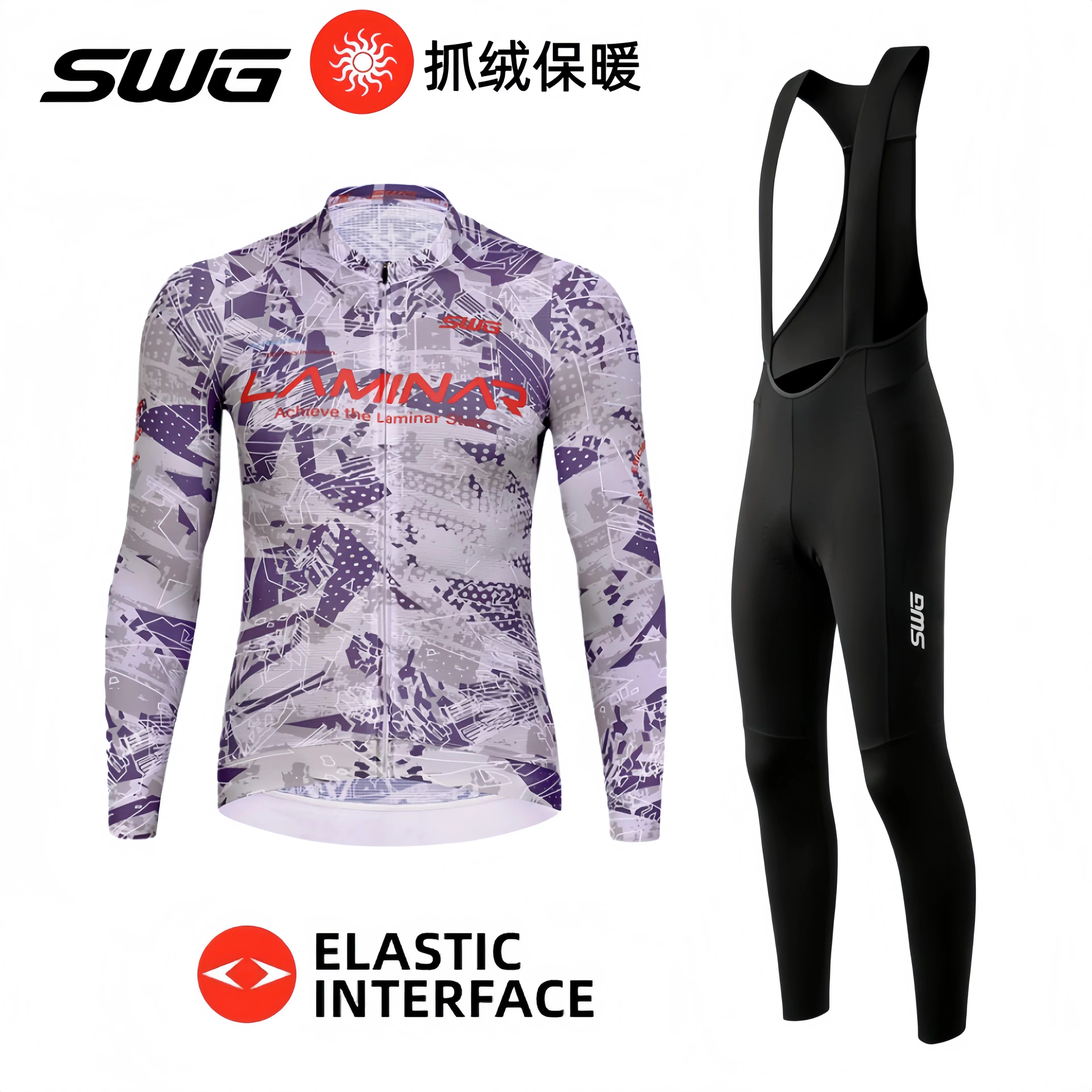 Áo khoác thể thao đạp xe SWG Mingsheng giữ ấm bằng lông cừu dành cho nam, mùa thu đông, áo khoác dài tay dành cho xe đạp đường trường và leo núi