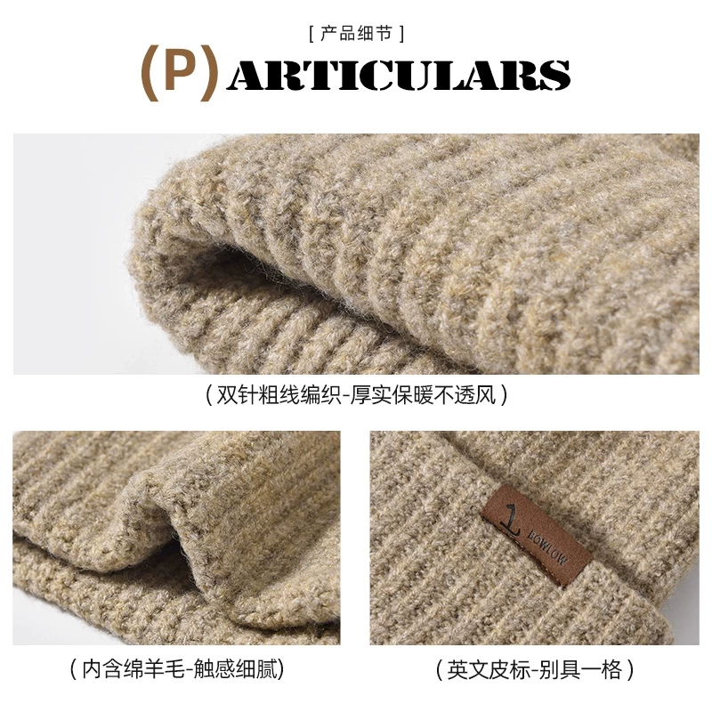 Mũ dệt kim có chu vi đầu lớn dành cho nữ, mũ đi bộ đường dài ngoài trời mùa thu đông, mũ ấm khi trượt tuyết, mũ dệt kim làm thon gọn khuôn mặt, chống lạnh, bảo vệ tai.