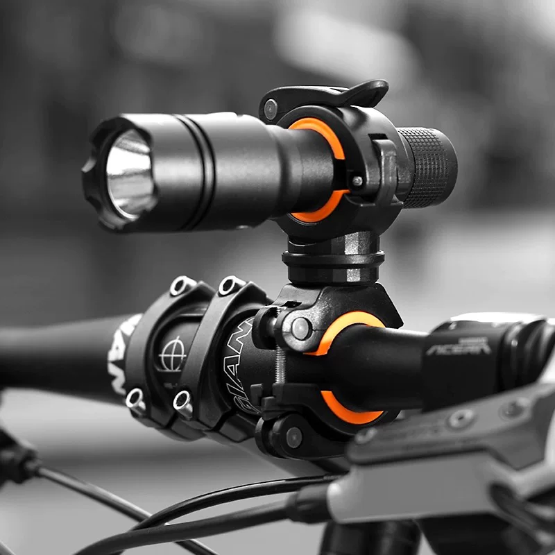 Rock Brothers giá đỡ đèn xe đạp giá đỡ đèn pin phía trước giá đỡ đèn cố định giá đỡ đèn đi xe đạp phụ kiện có thể xoay