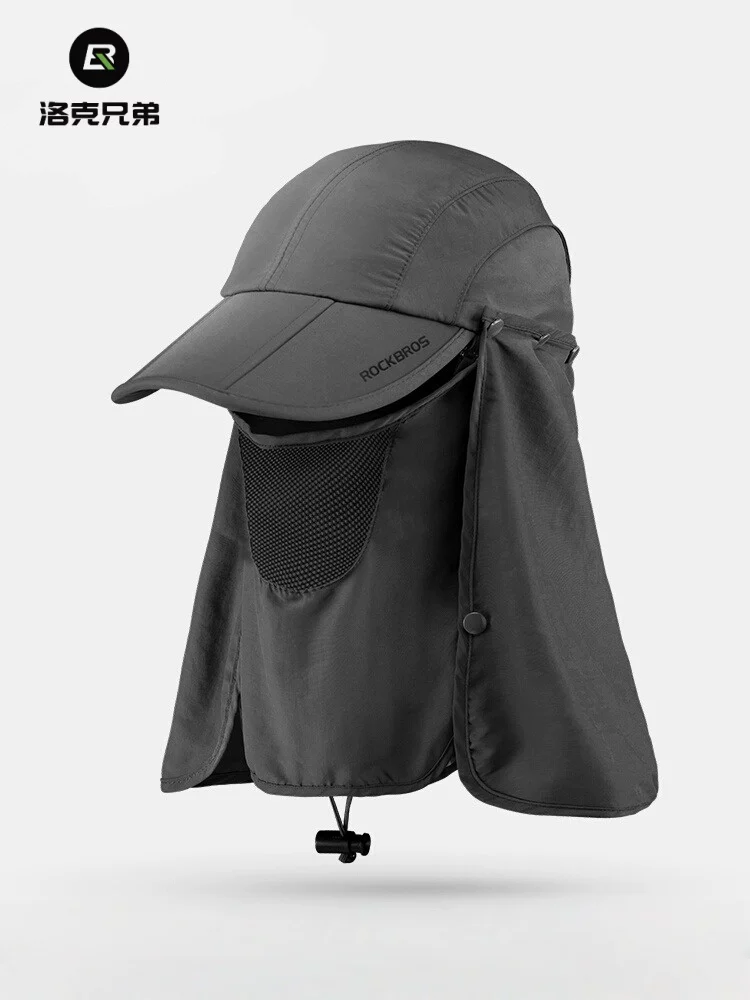 Mũ chống nắng Rock Brothers dành cho nam và nữ, mũ chống nắng mùa hè che mặt và bảo vệ cổ, mũ chống nắng chống tia cực tím khi đi du lịch và đội đầu khi đi xe đạp