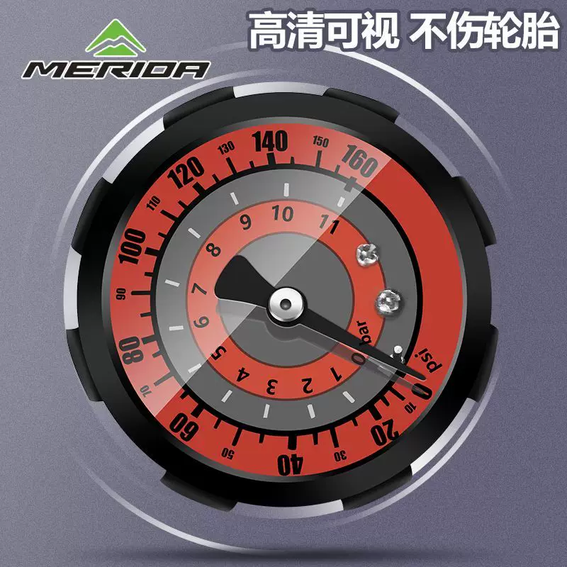 Máy bơm di động dành cho xe đạp Merida với van Schrader và Presta dành cho xe đạp leo núi, xe đạp đường trường, máy bơm bơm hơi bóng rổ, thiết bị đạp xe