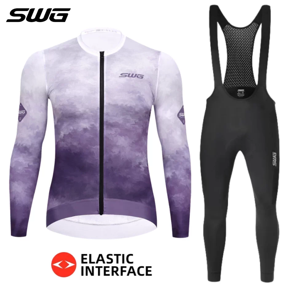 SWG Mingsheng nhanh khô mới mùa xuân, mùa thu và mùa hè đi xe đạp xe đạp đường bộ thiết bị hàng đầu bộ đồ dài tay cỡ lớn