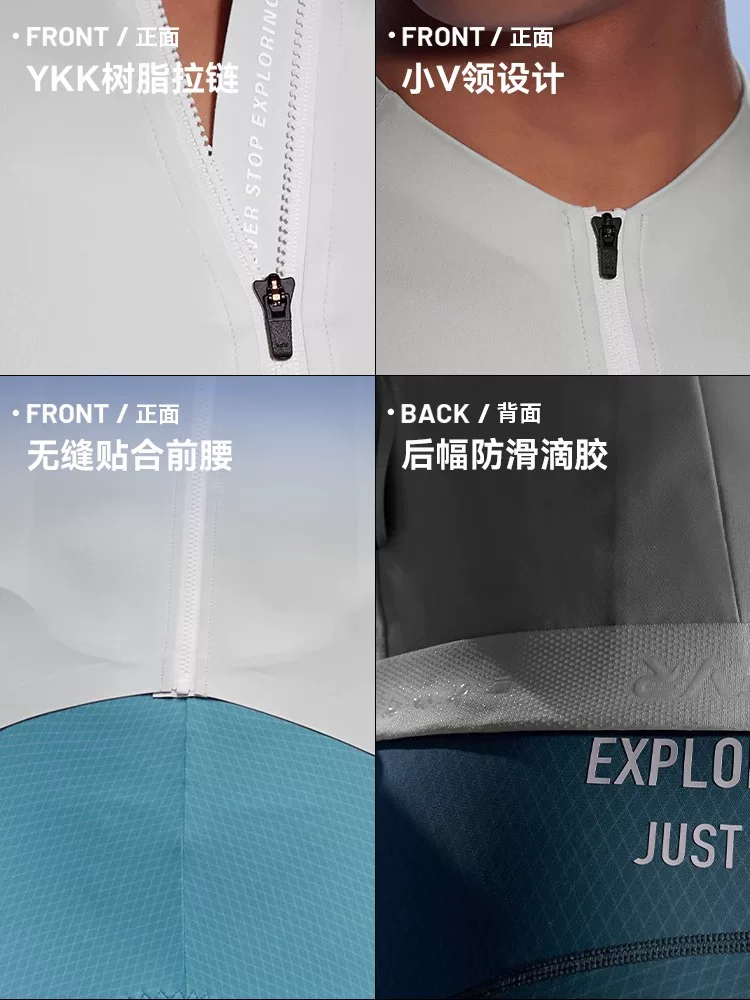 Áo đi xe đạp EVR dành cho nam, áo đi xe đạp ngắn tay, xe đạp đường trường, thoáng khí, kháng khuẩn, nhanh khô, có túi đi xe đạp