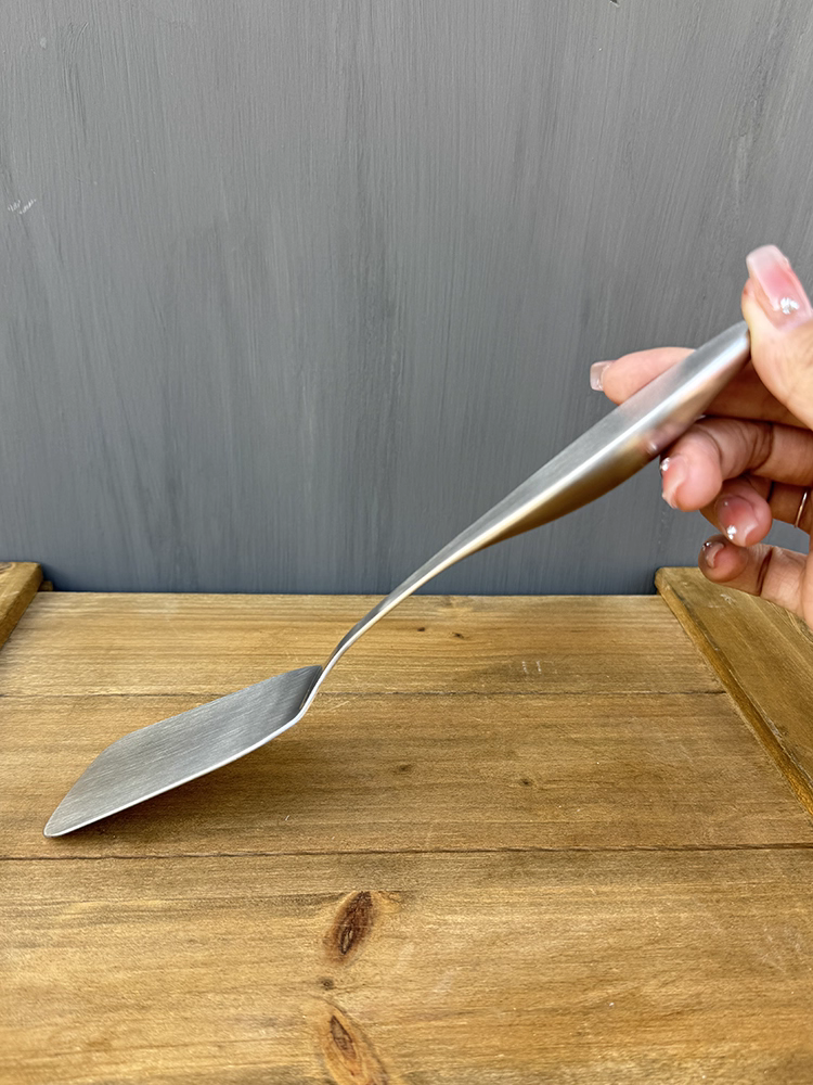 Xẻng nấu ăn bằng thép không gỉ 18/10 chống nóng, cán rỗng, dùng để chiên bít tết, bánh kếp, trứng, xẻng nhỏ dùng cho nồi nhỏ