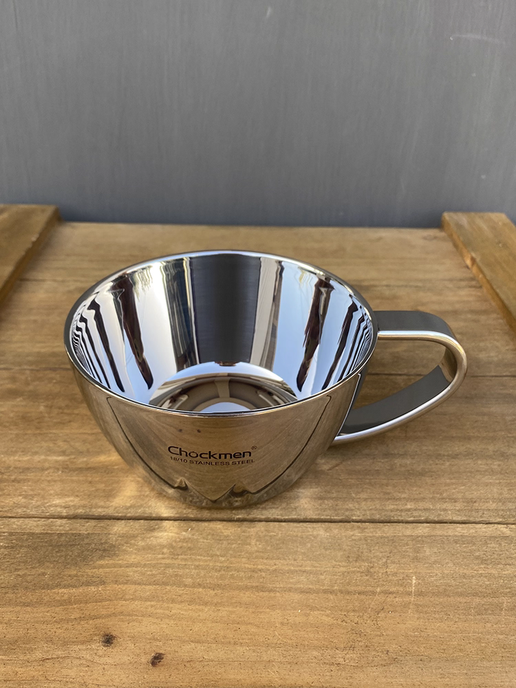 Bát inox 18/10 hai lớp có tay cầm, cốc đựng sữa ăn sáng, bát sen cách nhiệt và chống bỏng để ăn và uống súp