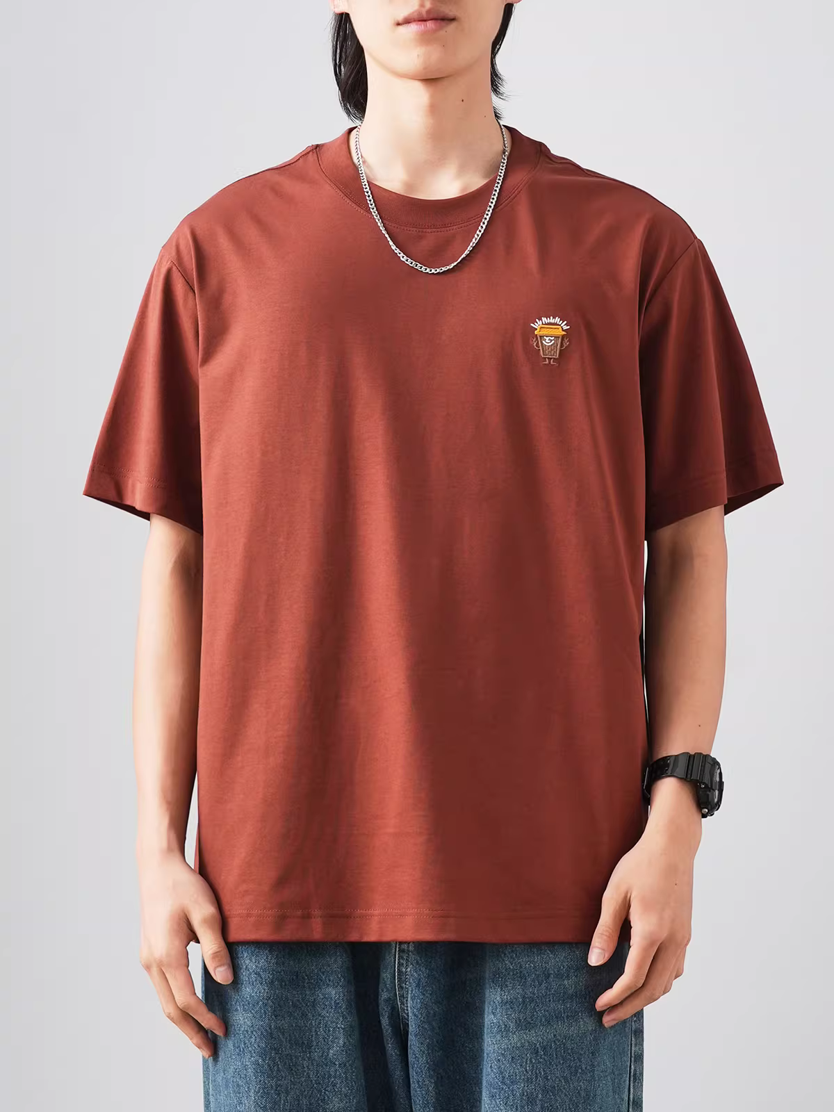 Áo thun Solona Cool Feeling hạng nặng Áo thun nam tay ngắn mùa hè phong cách Mỹ Thương hiệu hợp thời trang thêu trẻ trung Áo thun chống nắng kháng khuẩn cho nam