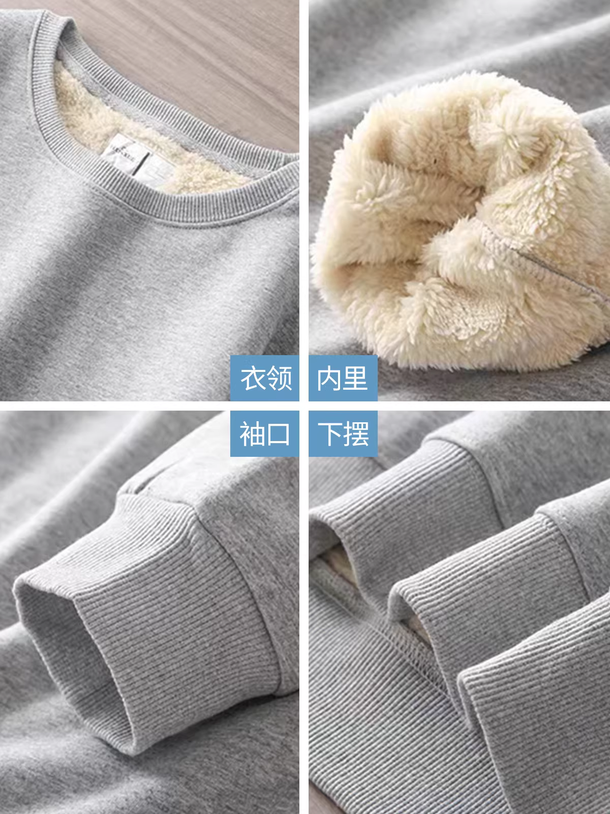 Áo len nam 500G chất liệu len cừu dày dặn, lót lông cừu và dày hơn, mùa đông 2025, màu trơn, dáng rộng, ấm áp, cổ tròn