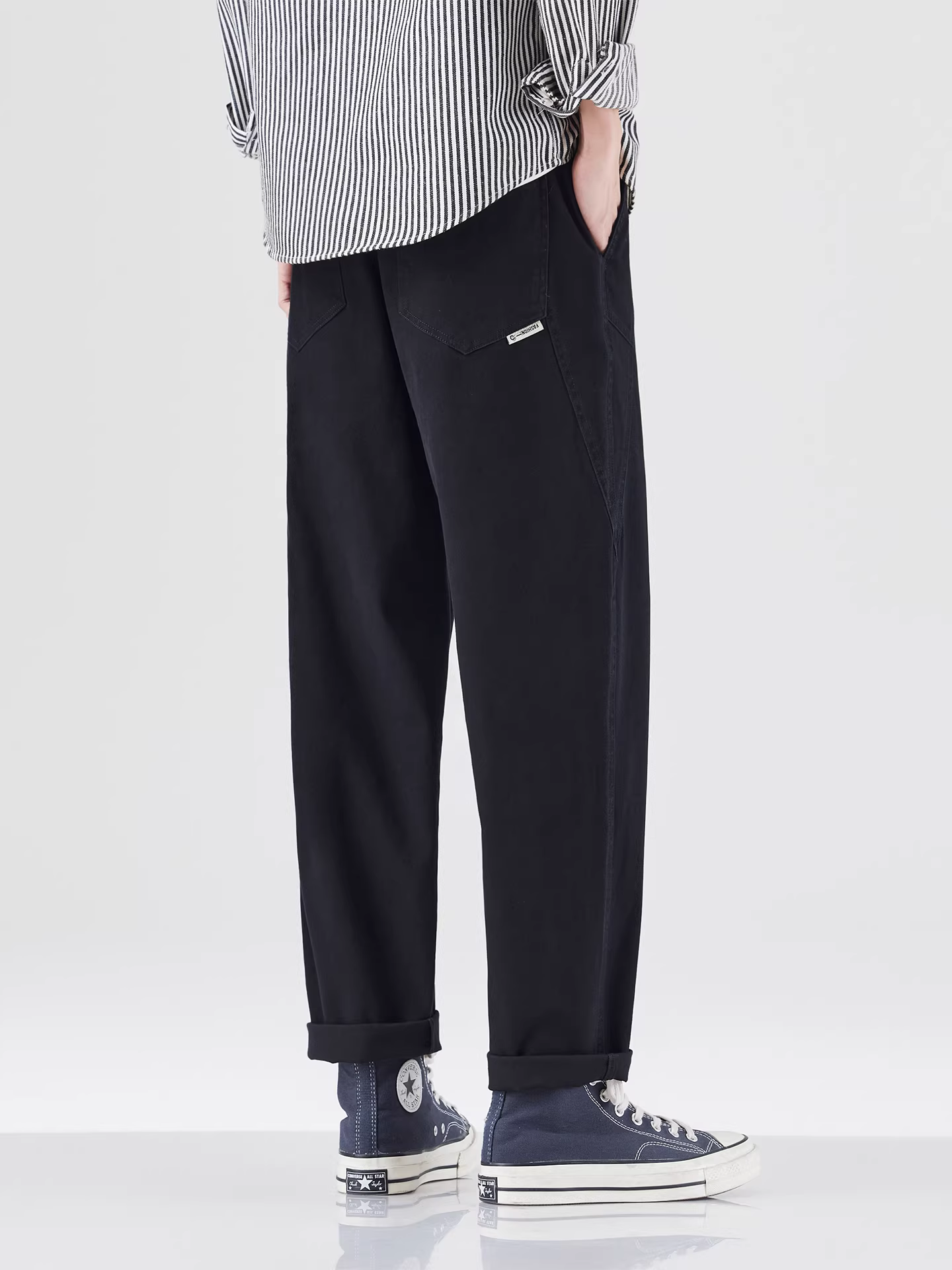 Quần cargo ống đứng nam, xu hướng mới xuân thu 2025, dáng rộng đa năng, kiểu Mỹ, ống côn, quần dài thường ngày