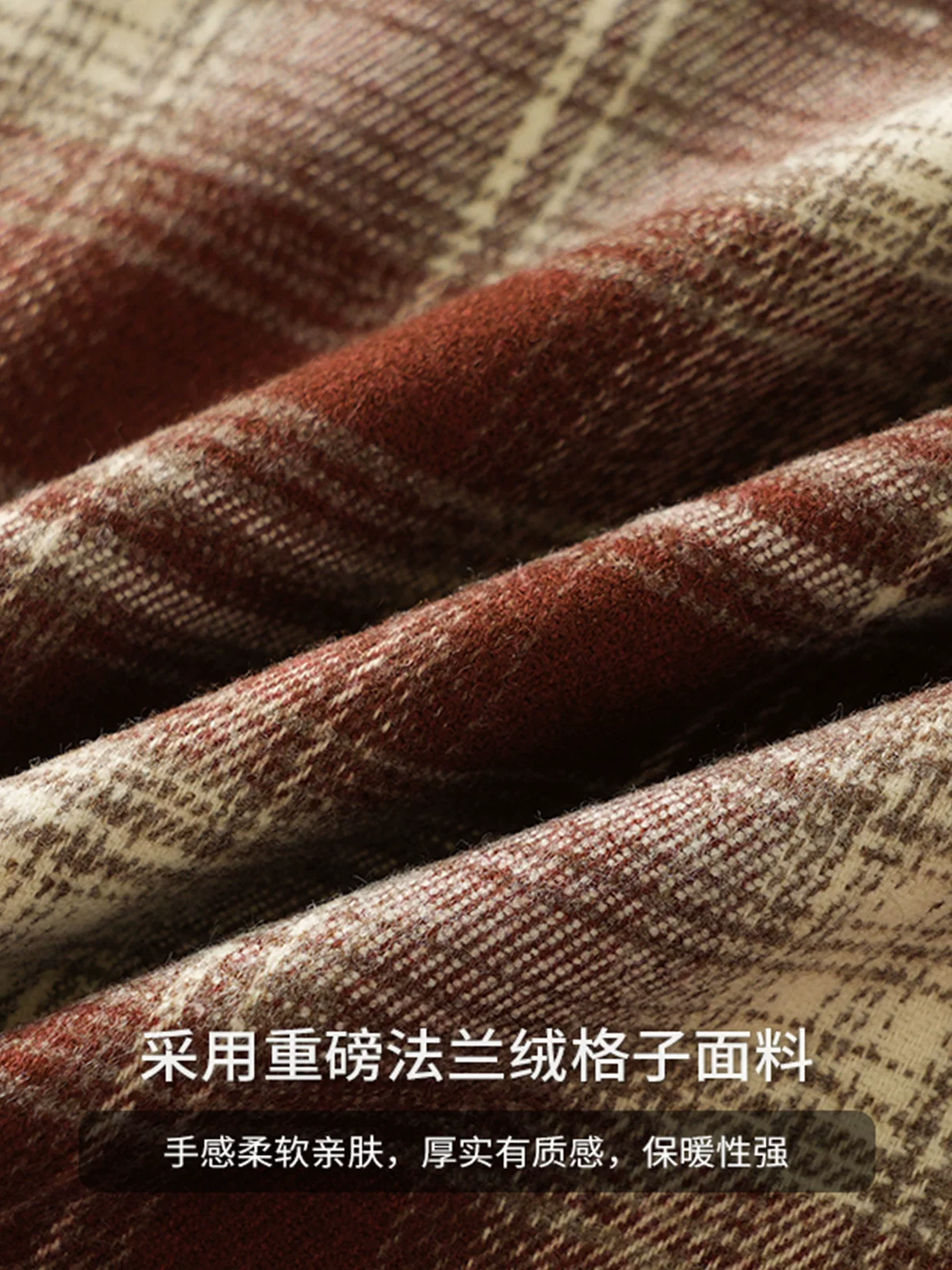 Áo sơ mi kẻ sọc flannel dày dặn dành cho nam, tay dài, kiểu dáng cổ điển Mỹ mùa thu, áo sơ mi có túi chải mềm, cổ áo lật.