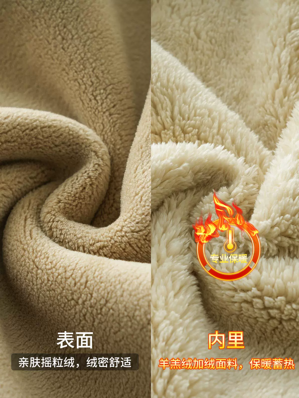 Áo len lông cừu nặng 600G dành cho nam, mùa thu đông, lót lông cừu, dày dặn, màu trơn, ấm áp, cổ tròn, lớp lót, áo khoác kháng khuẩn.