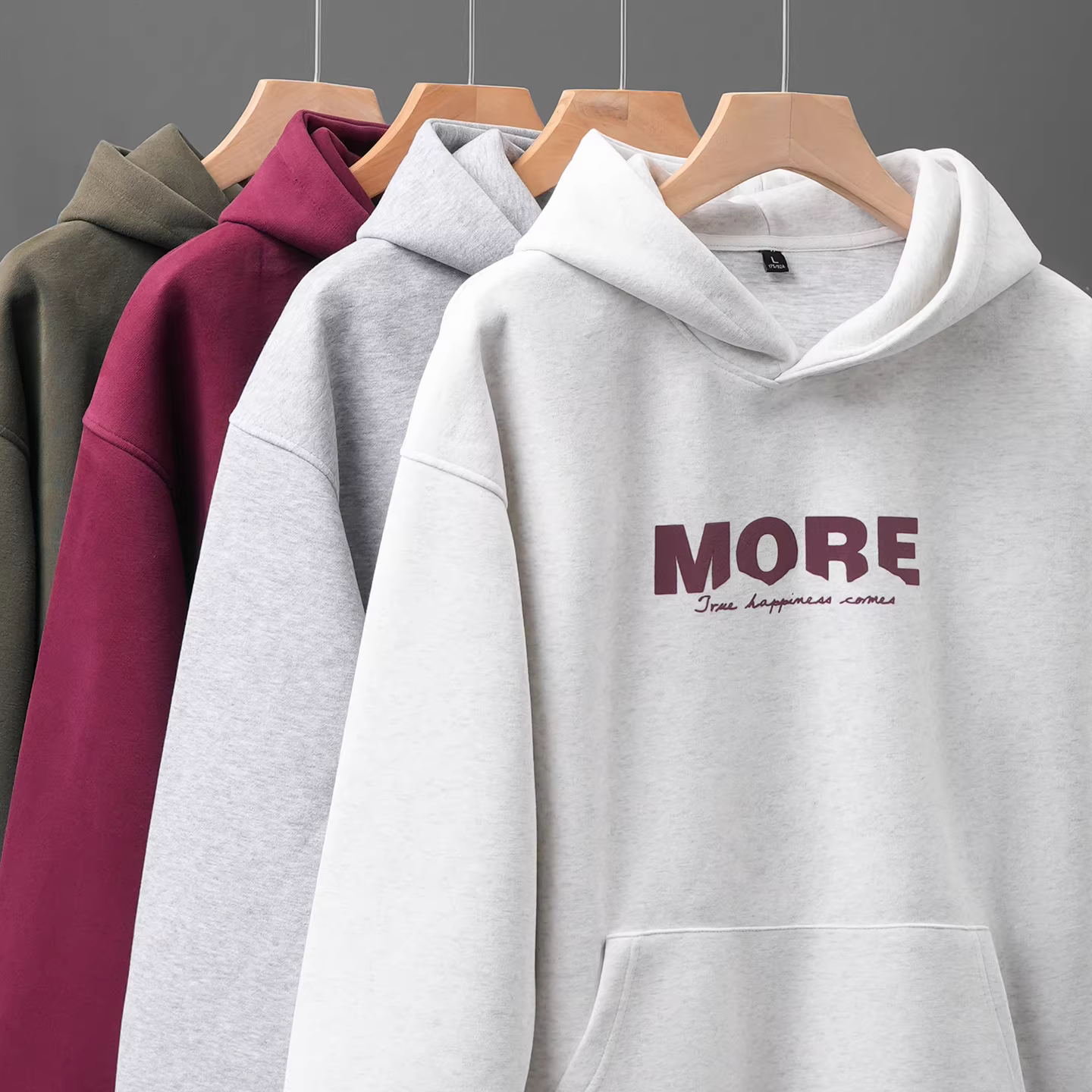 Áo khoác nỉ có mũ Pure Group 420G dành cho nam, kiểu dáng Mỹ mới mùa thu 2025, áo khoác in họa tiết thời trang.