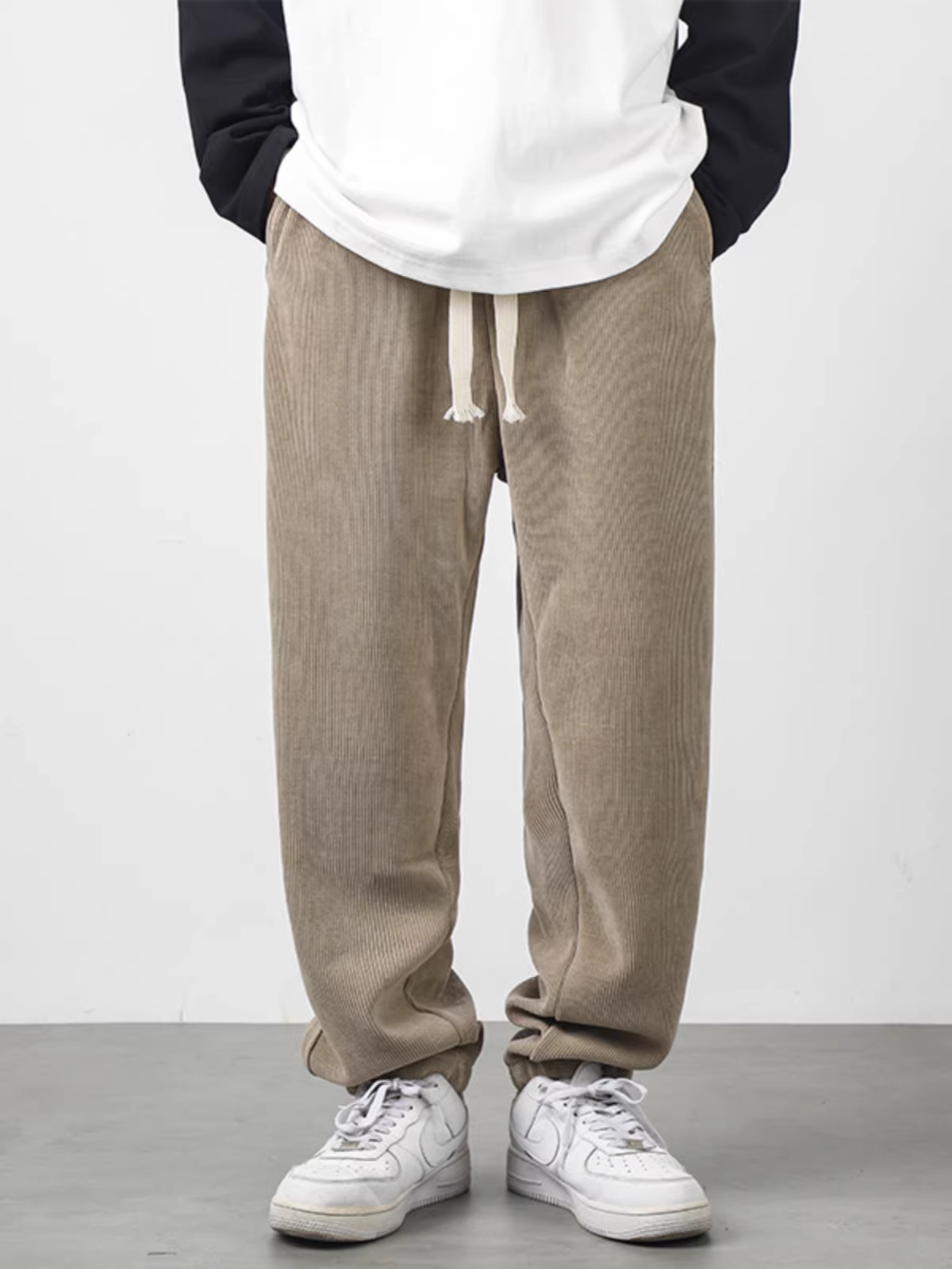 Quần Chenille dày dặn dành cho nam, quần jogger mùa đông dày dặn, quần thể thao chất liệu nhung, quần âu dáng ôm