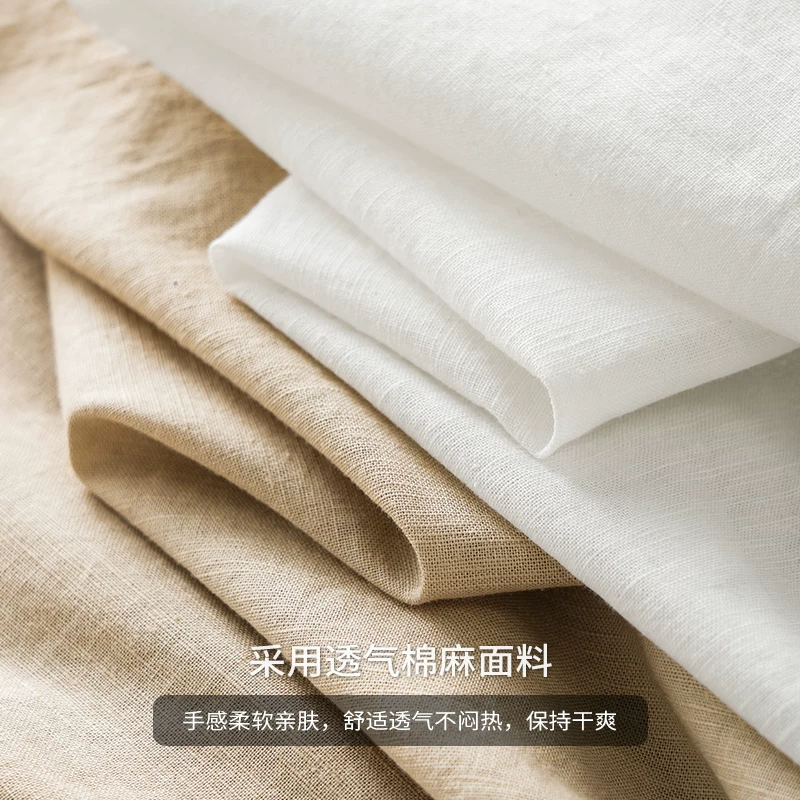 Áo sơ mi vải lanh nguyên chất dành cho nam, dài tay, mùa thu, phong cách Mỹ, dáng rộng, cảm giác cao cấp, áo sơ mi vải lanh cotton thoáng khí màu trắng, áo khoác có cổ.