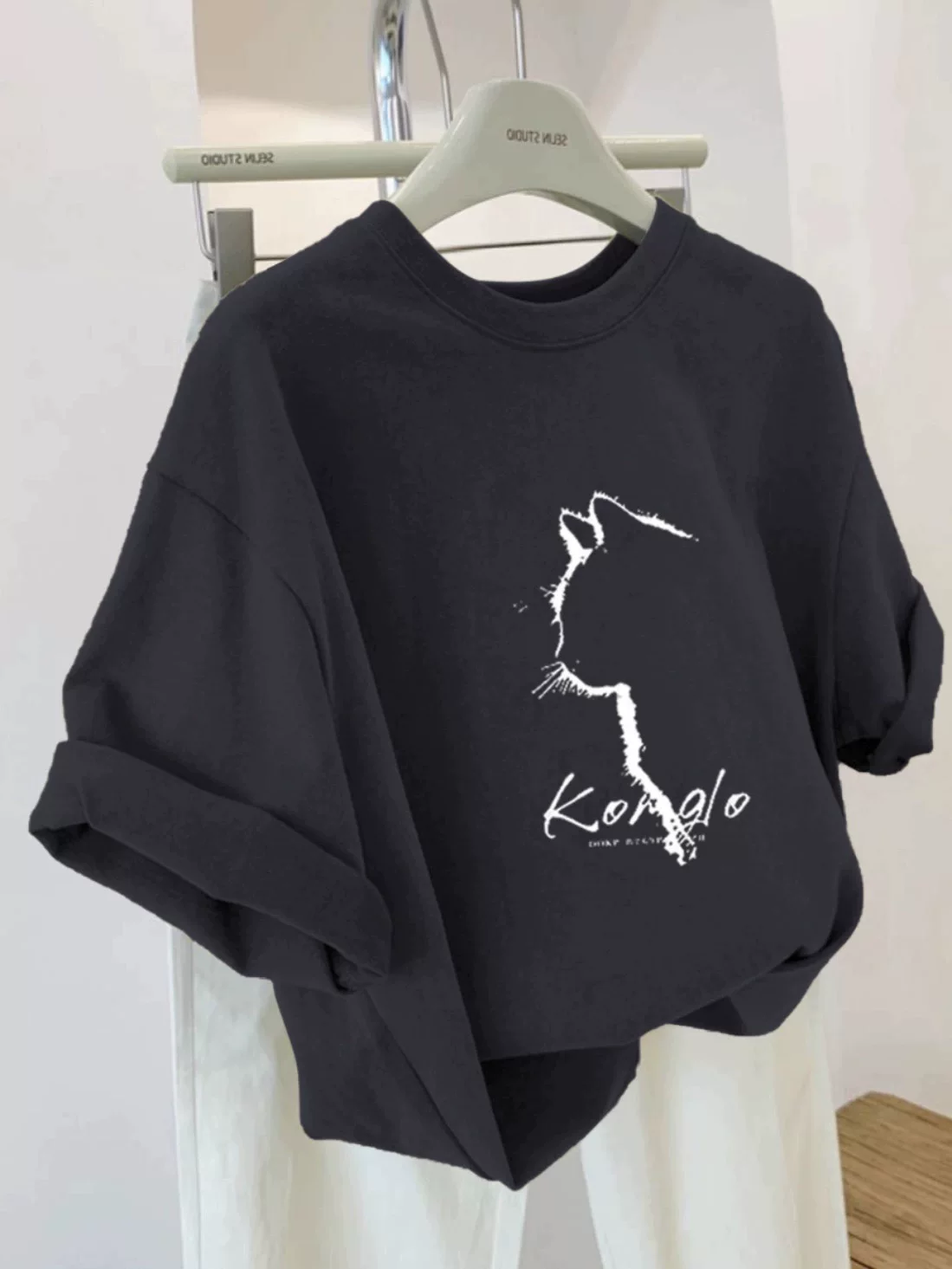 Đồ xuất khẩu dư thừa ~ Áo thun cotton ngắn tay mùa hè, may sẵn, xuất khẩu, kiểu dáng rộng rãi, unisex