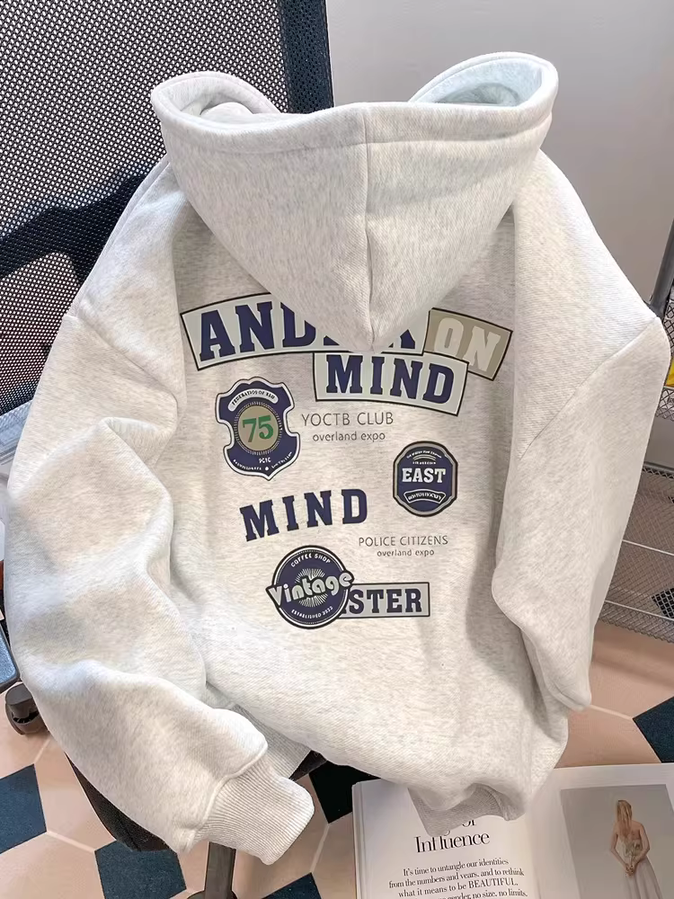 Áo hoodie mùa thu mỏng nhẹ, đa năng, thời trang, kiểu retro, hàng xuất khẩu, giá rẻ