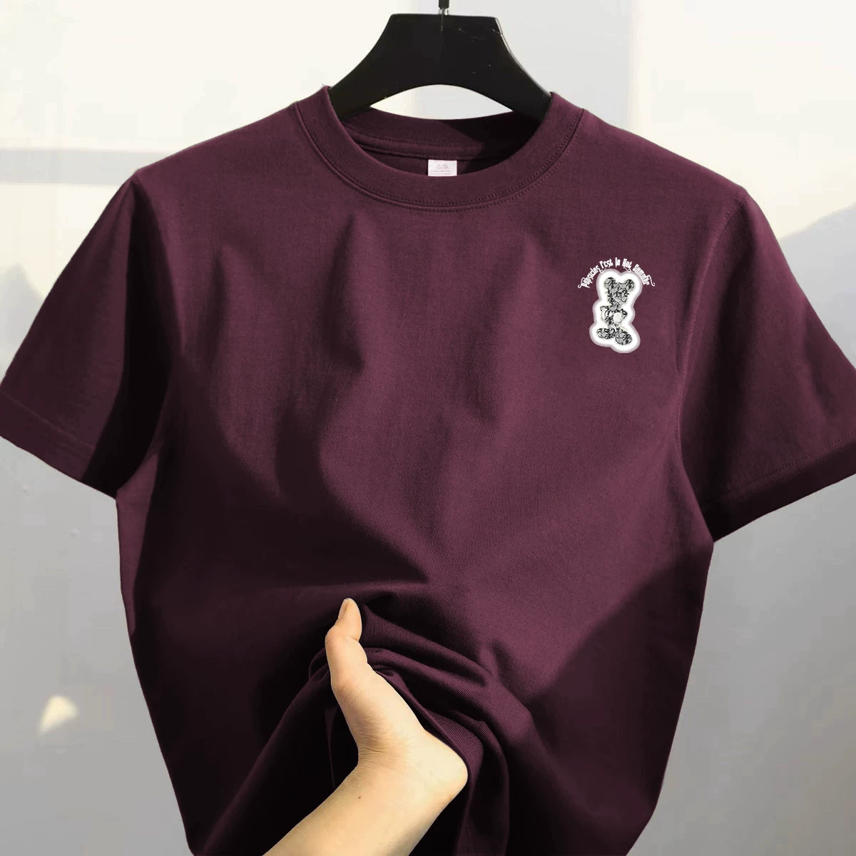 Outlet~ Hàng xuất khẩu thanh lý, áo thun ngắn tay in họa tiết cotton nguyên chất kiểu dáng đơn giản mới lạ, phong cách thường ngày