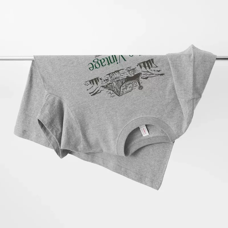 Giảm giá đặc biệt~ Hàng xuất khẩu dư thừa, áo thun cotton in họa tiết cổ điển Mỹ, giảm giá, mẫu mới 2025