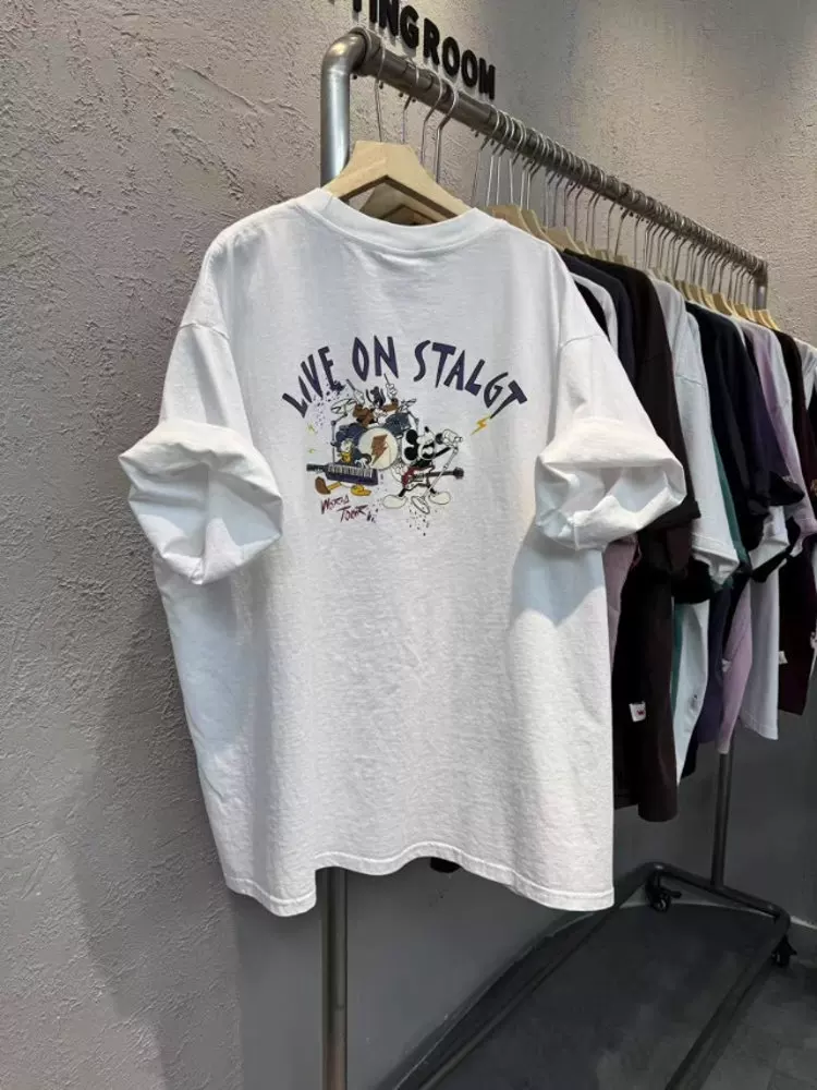 Áo thun cotton in họa tiết tay ngắn đa năng, hàng xuất khẩu, thanh lý mùa hè 2025