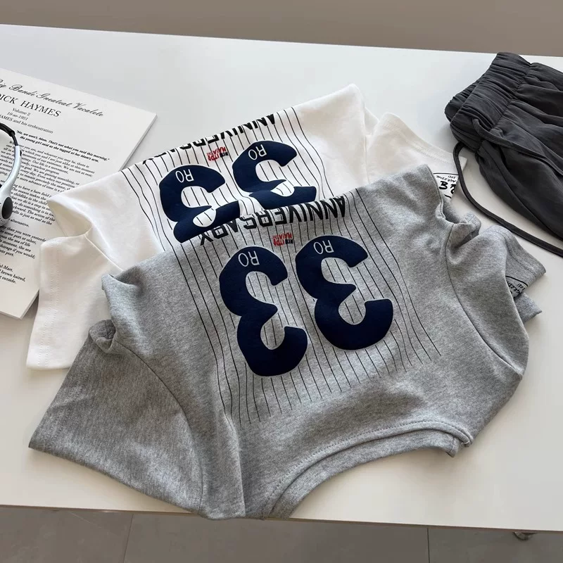 Outlet~ Hàng xuất khẩu thanh lý, áo thun cotton nguyên chất mới mùa hè, dáng rộng, in họa tiết thời trang, giảm giá