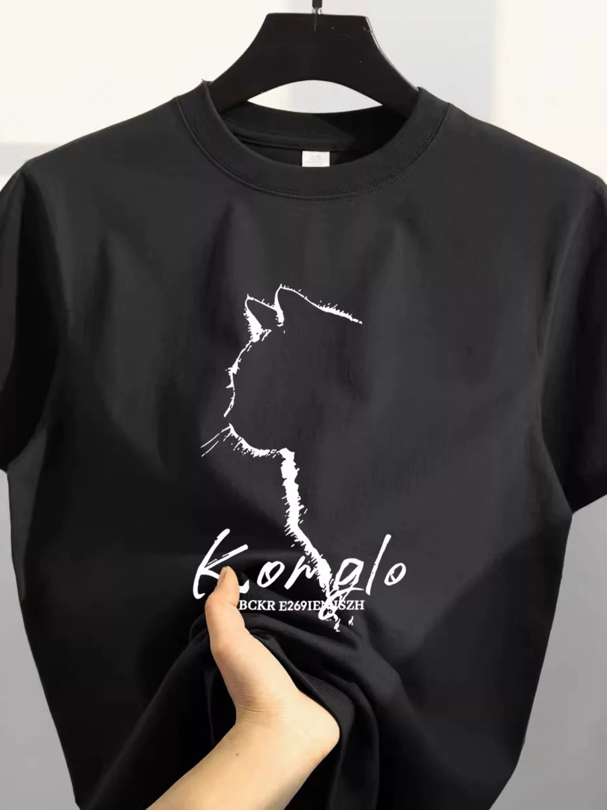 Hàng tồn kho xuất khẩu thanh lý ~ Áo thun tay ngắn in họa tiết retro đơn giản, rộng rãi, unisex, kiểu dáng thời thượng của Mỹ