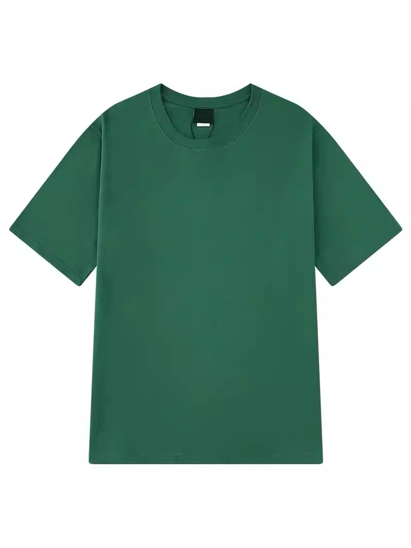 Giảm giá đặc biệt~ Hàng xuất khẩu chính hãng, áo thun cotton trơn màu, tay ngắn, cổ tròn, chất liệu cotton nguyên chất, dành cho nam và nữ, kiểu áo lót nửa tay.