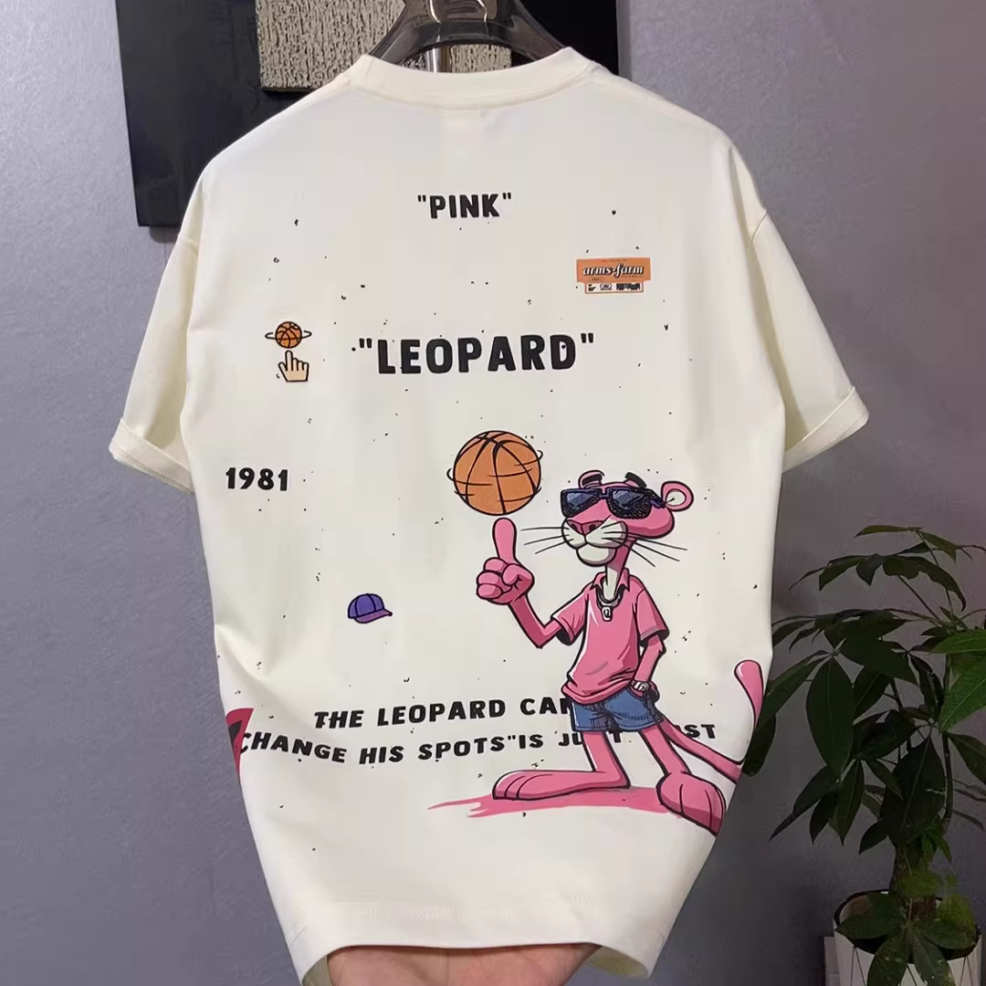 Áo thun cotton in họa tiết đa năng, thoáng mát, tay ngắn, xuất khẩu, thanh lý mùa hè 2025