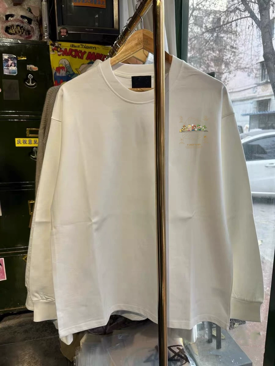 Outlet~ Hàng xuất khẩu thanh lý, áo thun cotton thu đông mới giá rẻ cho nam và nữ, kiểu dáng rộng, mặc lót