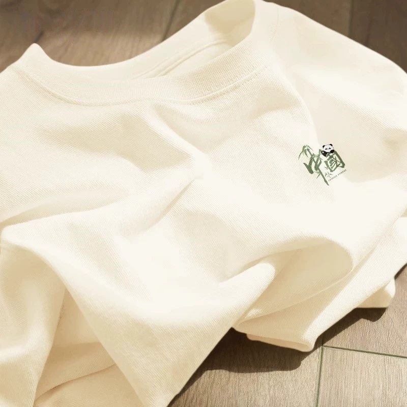 Giảm giá đặc biệt~ Hàng xuất khẩu dư thừa, hàng giảm giá, áo thun ngắn tay in họa tiết cotton nguyên chất kiểu dáng mới đơn giản và đa năng, rộng rãi