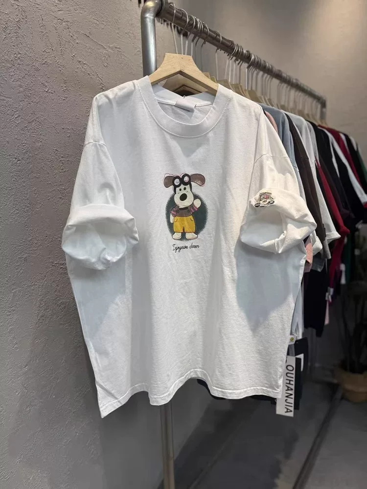 Outlet~ Hàng xuất khẩu thanh lý, áo thun cotton 100% tay ngắn đa năng, thời trang mới mùa hè dành cho nam và nữ, giá hời