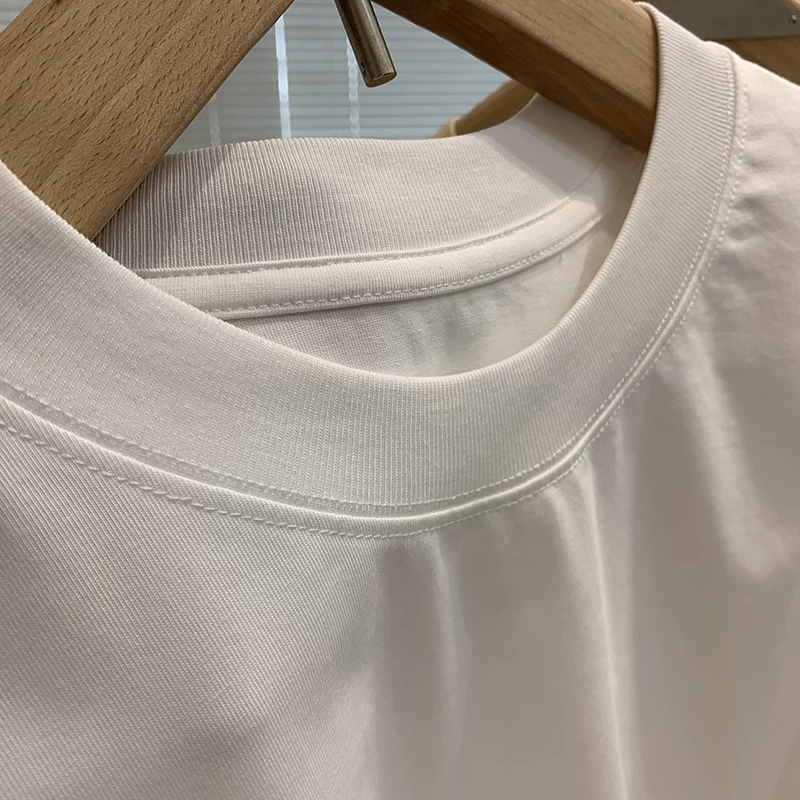 Outlet~ Hàng xuất khẩu thanh lý, áo thun cotton nguyên chất màu trơn giảm giá, kiểu dáng đa năng, mặc thường ngày, tay dài, mùa thu mới