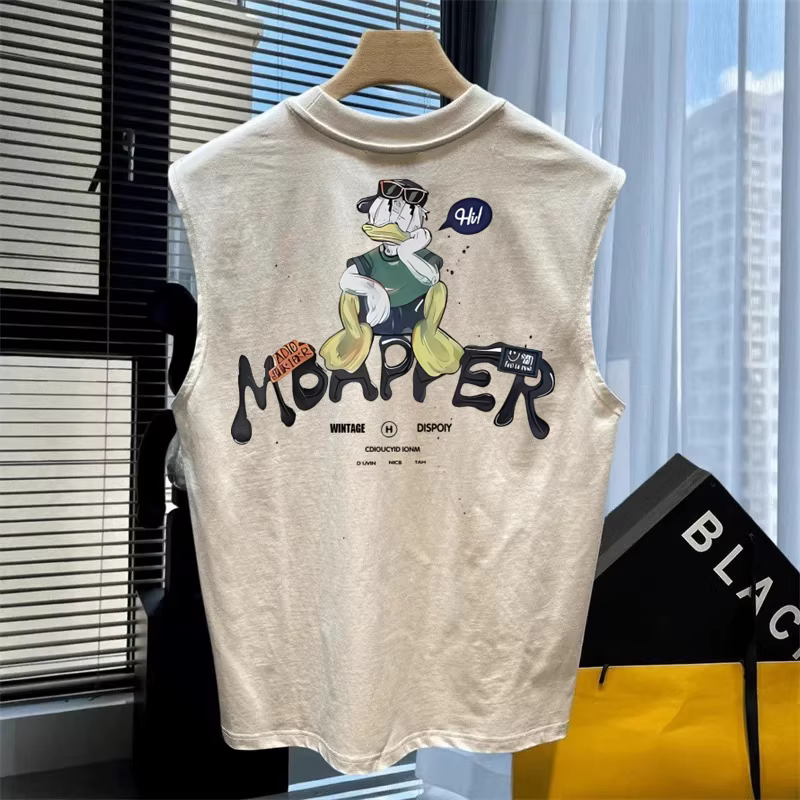 Áo gile thể thao nam cotton thuần chất liệu mới, kiểu dáng thời trang, thanh lý mùa hè tại cửa hàng xuất khẩu.