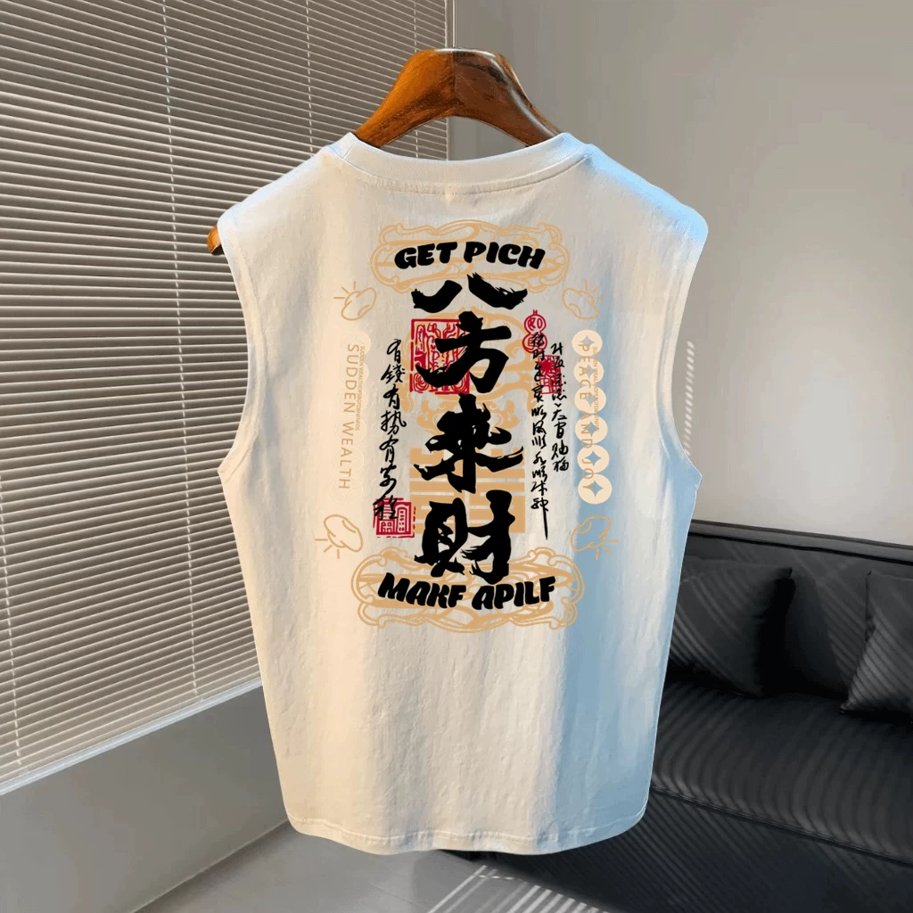 Outlet~ Hàng xuất khẩu thanh lý, áo ba lỗ thể thao kiểu Mỹ mới giá rẻ, chất liệu cotton nguyên chất, thời trang dành cho nam và nữ.