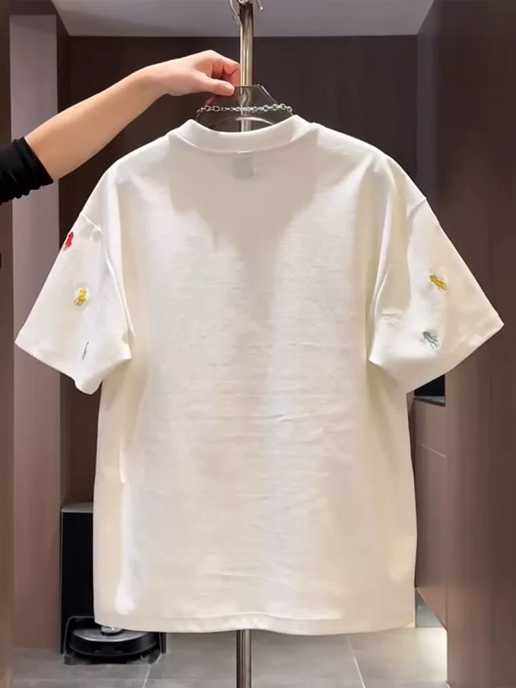 Áo thun cotton 100% in họa tiết độc đáo, kiểu dáng thời trang Mỹ, hàng xuất khẩu, giá rẻ, mới nguyên tem mác.
