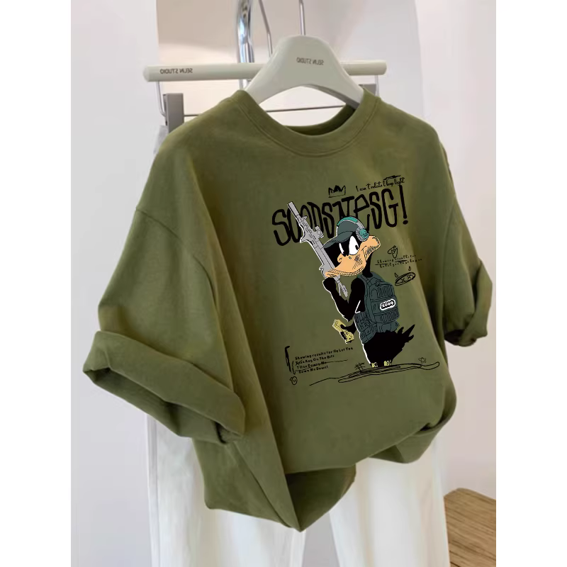 Outlet~ Hàng xuất khẩu thanh lý, áo thun cotton nguyên chất phong cách Hàn Quốc mới mùa hè unisex đa năng tay ngắn giá rẻ