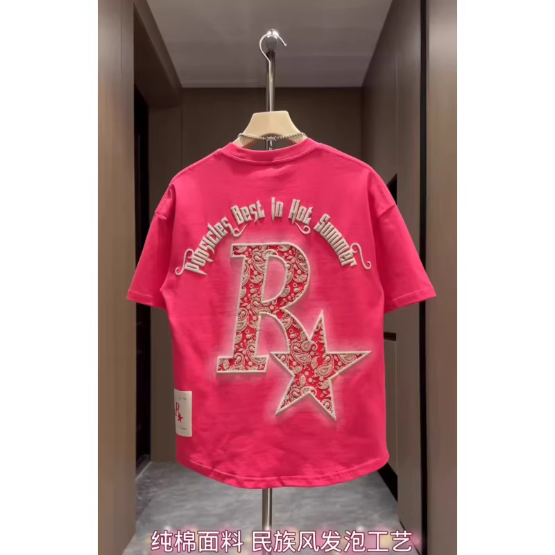 Hàng thanh lý đặc biệt~ Áo thun xuất khẩu dư xịn, chưa tháo mác, giá hời, mẫu mới xuân hè 2025, thời trang đa năng, dáng rộng, tay ngắn