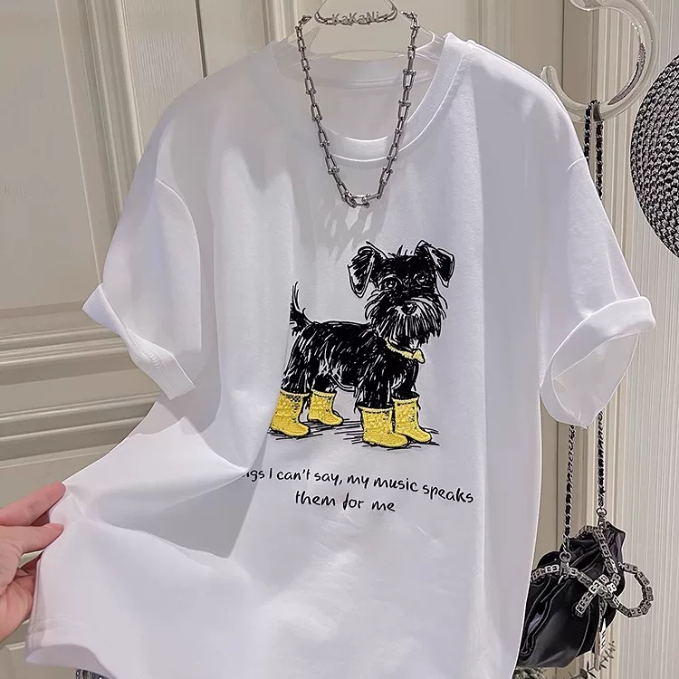 Outlet~ Hàng xuất khẩu thanh lý, áo thun ngắn tay in họa tiết thời trang Hàn Quốc mới, unisex.
