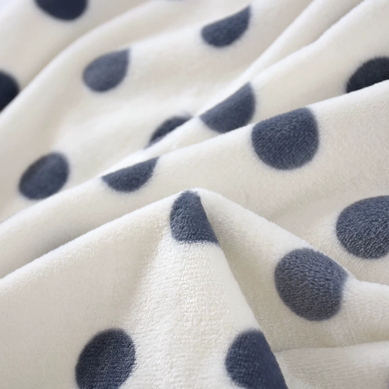 Outlet~ Quần ngủ flannel dày dành cho nữ, quần mặc nhà chất liệu lông san hô ấm áp, dáng rộng, ống thẳng, họa tiết chấm bi mùa thu đông