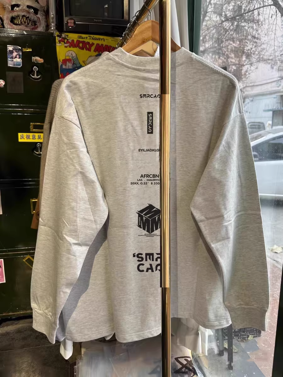 Outlet~ Áo thun dài tay thu đông mới xuất khẩu, hàng thanh lý, cổ điển, retro, chất liệu cotton nguyên chất