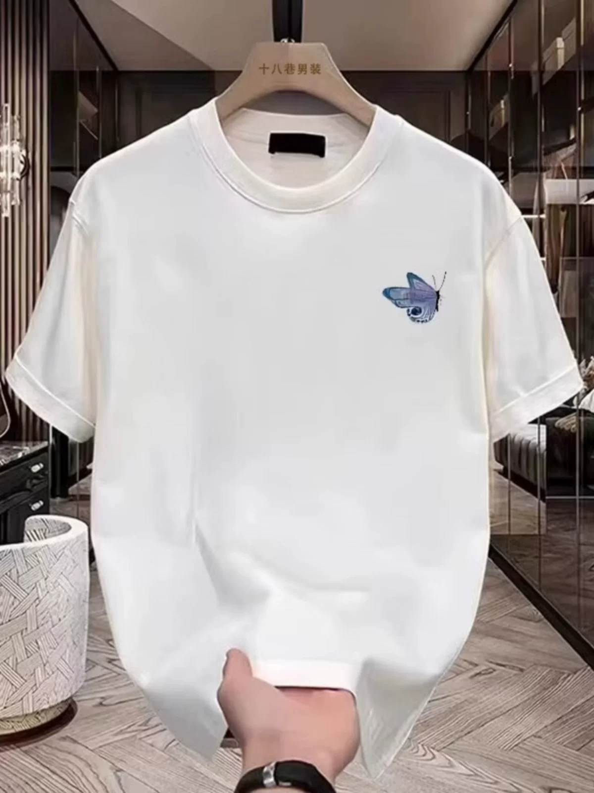 Xả kho hàng xuất dư ~ Áo thun cotton dày dặn, kiểu dáng đơn giản, in họa tiết, tay ngắn, unisex, phong cách thường ngày
