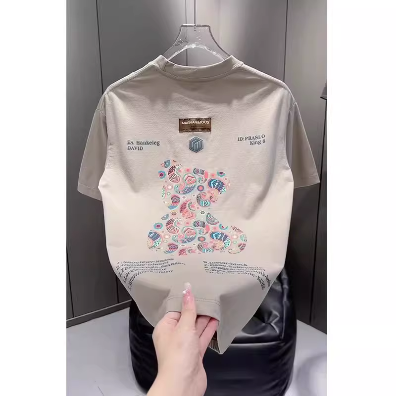 Xả kho hàng xuất khẩu dư thừa ~ Áo thun ngắn tay nam nữ, phong cách Hàn Quốc thời thượng mùa hè 2024, bộ đồ đôi tay ngắn