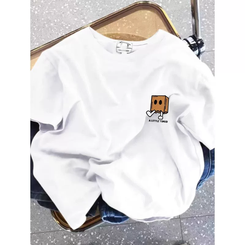 Xả kho hàng hiệu~ Hàng tồn kho xuất khẩu, hàng xuất khẩu cắt mác, phong cách retro Mỹ, áo thun cotton nguyên chất in hình, dáng rộng, tay ngắn mới dành cho nam và nữ