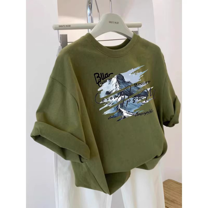 Outlet~ Hàng xuất khẩu thanh lý, áo thun cotton nguyên chất phong cách Hàn Quốc mới mùa hè unisex đa năng tay ngắn giá rẻ