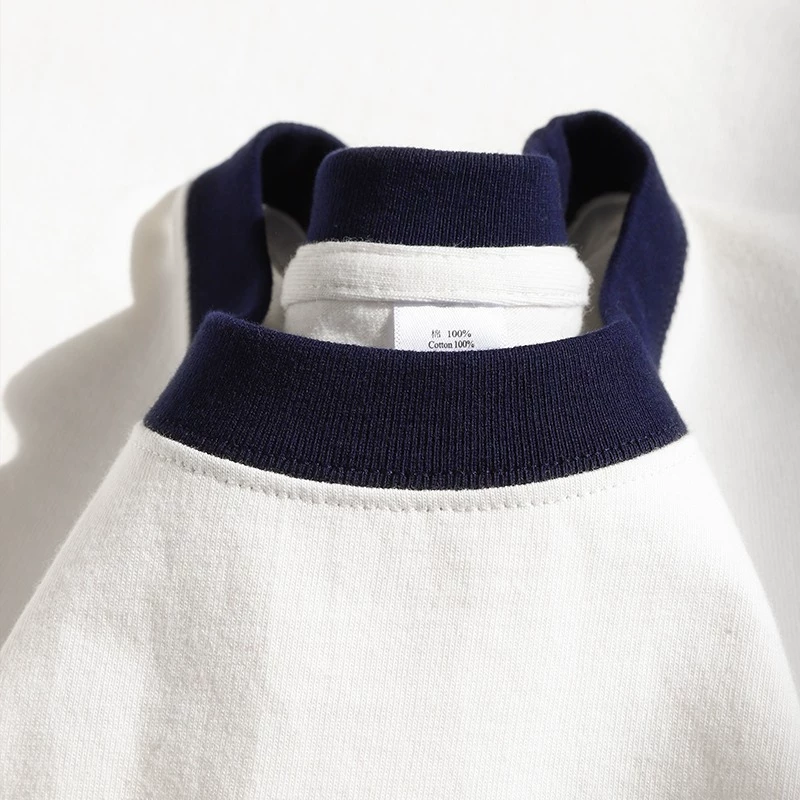 Áo thun tay ngắn in họa tiết đơn giản, phối màu tương phản, kiểu dáng mới đa năng, hàng xuất khẩu, giá rẻ.