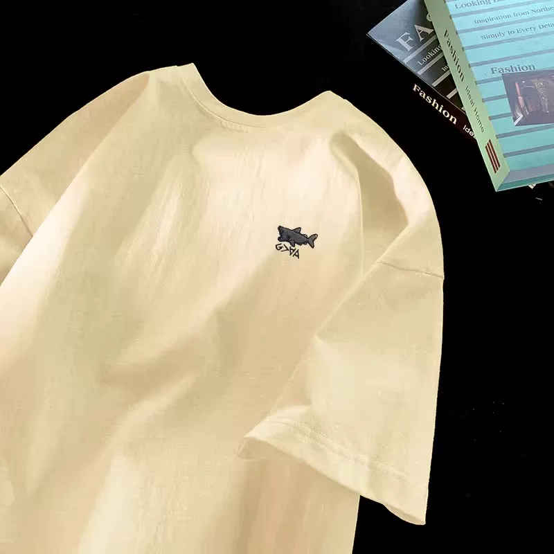 Hàng xuất khẩu~ Hàng thanh lý, giá rẻ cho nam và nữ, áo thun cotton nguyên chất đa năng mùa hè tay ngắn mới